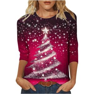 Unbranded (L, 003 Hot Pink) Christmas Jumpers for Women Merry Christmas Sweatshirts Crewne Unbranded (L, 003 Hot Pink) Christmas Jumpers for Women Merry Christmas Sweatshirts Crewne
