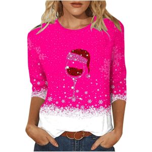 Unbranded (S, 001 Hot Pink) Christmas Jumpers for Women Merry Christmas Sweatshirts Crewne Unbranded (S, 001 Hot Pink) Christmas Jumpers for Women Merry Christmas Sweatshirts Crewne