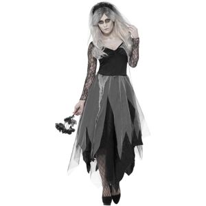(8 UK - 10 UK, Black) Smiffys Womens/Ladies Graveyard Bride Costume (8 UK - 10 UK, Black) Smiffys Womens/Ladies Graveyard Bride Costume