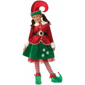 Rubies (Size 8-10, Red) Elf Deluxe Christmas Santa's Helper Fancy Dress Kids Girls Cost Rubies (Size 8-10, Red) Elf Deluxe Christmas Santa's Helper Fancy Dress Kids Girls Cost