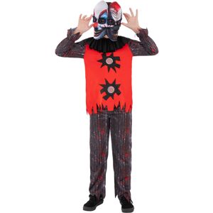 (7-9 Years, Black/Red) Smiffys Childrens/Kids Chuckles The Clown Costume (7-9 Years, Black/Red) Smiffys Childrens/Kids Chuckles The Clown Costume