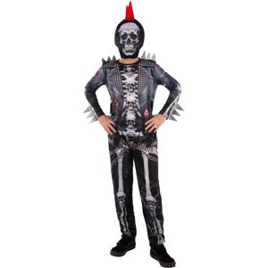 (10-12 Years, Black) Smiffys Childrens/Kids Punk Skeleton Costume (10-12 Years, Black) Smiffys Childrens/Kids Punk Skeleton Costume