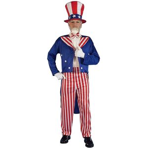 Rubies Forum Novelties Patriotic Uncle Sam Costume Red/White/Blue Men's Small US for 4t Rubies Forum Novelties Patriotic Uncle Sam Costume Red/White/Blue Men's Small US for 4t