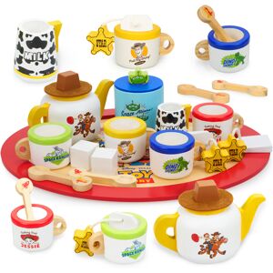 Disney Toy Story Wooden Tea Set for Kids Age 3+, 12 Piece Pretend Play Tea Party Disney Toy Story Wooden Tea Set for Kids Age 3+, 12 Piece Pretend Play Tea Party