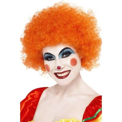 Smiffys Short Afro Clown Wig - Pink - Clown Wig Fancy Dress Smiffys Short Afro Clown Wig - Pink - Clown Wig Fancy Dress