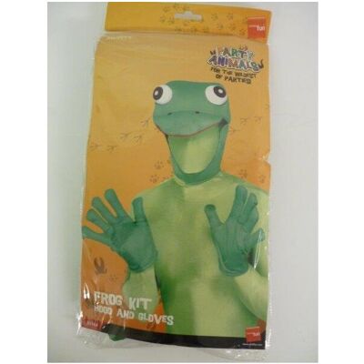 Smiffy's Frog Hood With Eyes, Mouth & Hands - frog kit gloves hood dress green fancy cos Smiffy's Frog Hood With Eyes, Mouth & Hands - frog kit gloves hood dress green fancy cos