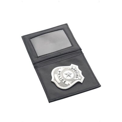 Smiffy's Police Badge In Wallet - Black/silver - Smiffys Blacksilver Fancy Dress Smiffy's Police Badge In Wallet - Black/silver - Smiffys Blacksilver Fancy Dress