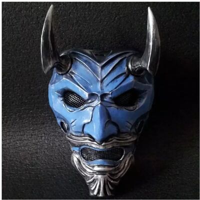 Unbranded (Blue) Hannya Halloween Demon Warrior Horror Latex Full Face Mask Cosplay Headge Unbranded (Blue) Hannya Halloween Demon Warrior Horror Latex Full Face Mask Cosplay Headge