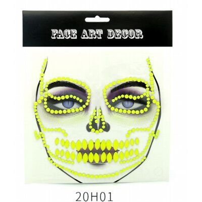Unbranded Halloween Makeup Horror Face Gem Stickers With Fluorescent DIY Party Cosplay Fac Unbranded Halloween Makeup Horror Face Gem Stickers With Fluorescent DIY Party Cosplay Fac