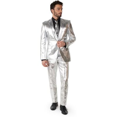 OppoSuits Silver Men's Costume - Formal & Party Wear OppoSuits Silver Men's Costume - Formal & Party Wear