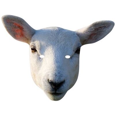 Star Cutouts Sheep Cardboard Face Mask Star Cutouts Sheep Cardboard Face Mask