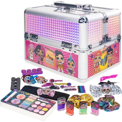 L.O.L Surprise! Townley Girl Train Case Cosmetic Makeup Set Includes Lip Gloss L.O.L Surprise! Townley Girl Train Case Cosmetic Makeup Set Includes Lip Gloss