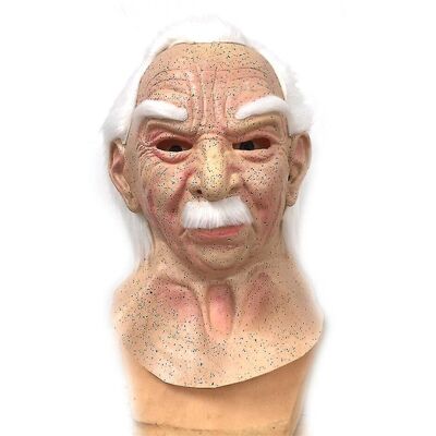 Unbranded (Grandpa beard) Grandma Grandpa Face Wig Halloween Mask Costume Festival Cosplay Unbranded (Grandpa beard) Grandma Grandpa Face Wig Halloween Mask Costume Festival Cosplay