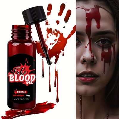 YETP STAR (Fresh) Washable Fake Blood Makeup with Brush - Perfect for Vampires, Zombies, C YETP STAR (Fresh) Washable Fake Blood Makeup with Brush - Perfect for Vampires, Zombies, C