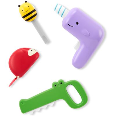 Skip Hop 4-Piece Toy Tool Set for Toddlers Ages 2+ Zoo Crew Tool Set Toy Skip Hop 4-Piece Toy Tool Set for Toddlers Ages 2+ Zoo Crew Tool Set Toy