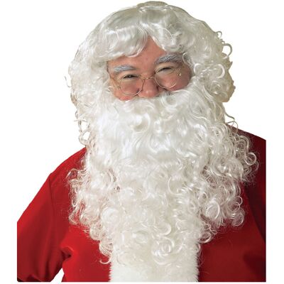 Rubies Rubie's Value Santa Beard And Wig Set, White, One Size Rubies Rubie's Value Santa Beard And Wig Set, White, One Size