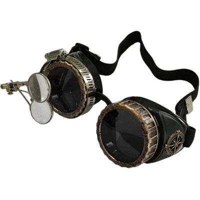 Unbranded (Green, One size) Vintage Steampunk Goggles Glasses Halloween Face Mask Novelty Unbranded (Green, One size) Vintage Steampunk Goggles Glasses Halloween Face Mask Novelty