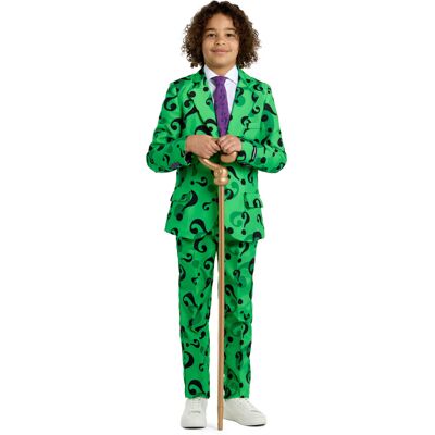 Suitmeister Mr. Riddler Costume for Kids - Green/Purple/Black - Costumes Suitmeister Mr. Riddler Costume for Kids - Green/Purple/Black - Costumes