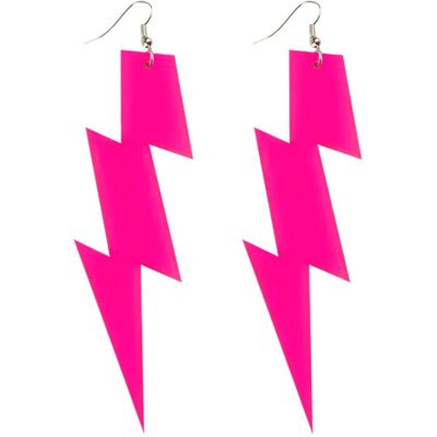 Rubies Adult neon pink lightning earrings Rubies Adult neon pink lightning earrings