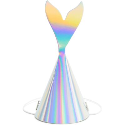 Rubies 6 Holographic Mermaid Tail Party Hats 8 x 18 cm Rubies 6 Holographic Mermaid Tail Party Hats 8 x 18 cm