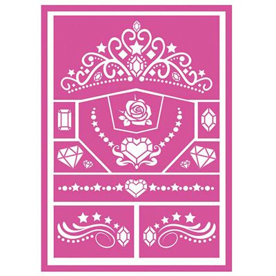 Guirca Pink Princess Face Paint Stencil - Face Paint Stencil Guirca Pink Princess Face Paint Stencil - Face Paint Stencil