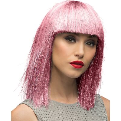 Boland Pink Metallic Wig - Half-length, Straight Hair, 58cm Circumference - Wig Boland Pink Metallic Wig - Half-length, Straight Hair, 58cm Circumference - Wig