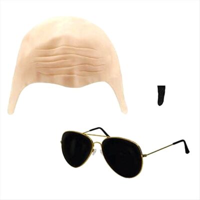 Unbranded Adults Mr Accessory Set - Bald Cap, Black Sunglasses Unbranded Adults Mr Accessory Set - Bald Cap, Black Sunglasses