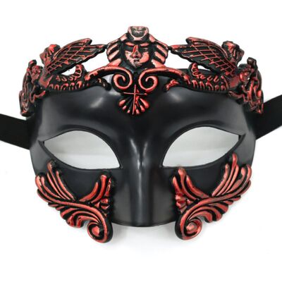 Unbranded (Black Red) Antique Roman Venetian Half Mask For Halloween Costume Celebration A Unbranded (Black Red) Antique Roman Venetian Half Mask For Halloween Costume Celebration A