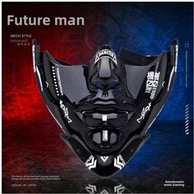 Unbranded (Black) Scifi Face Half Mask With Metallic Finish For Cosplay And Parties Hallow Unbranded (Black) Scifi Face Half Mask With Metallic Finish For Cosplay And Parties Hallow