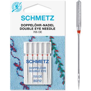 Schmetz Double Eye Machine Needles-Size 12/80 5/Pkg Schmetz Double Eye Machine Needles-Size 12/80 5/Pkg