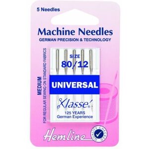 Hemline H100.80 Med Universal/Slight Ballpoint Machine Needles 5x 80/12 Hemline H100.80 Med Universal/Slight Ballpoint Machine Needles 5x 80/12