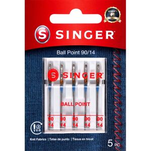 SINGER Ball Point Machine Needles -Sz 14/90 5/Pkg 4746 SINGER Ball Point Machine Needles -Sz 14/90 5/Pkg 4746