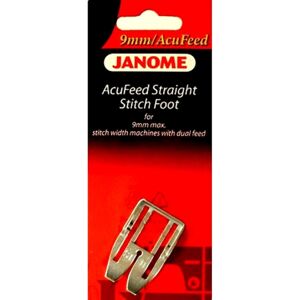 Janome AcuFeed Straight Stitch Foot #202102005 9mm Max Stitch Width Machine Janome AcuFeed Straight Stitch Foot #202102005 9mm Max Stitch Width Machine