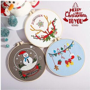 Unbranded (As show, One size) 3 sets of Christmas embroidery kits (with patterns and instr Unbranded (As show, One size) 3 sets of Christmas embroidery kits (with patterns and instr