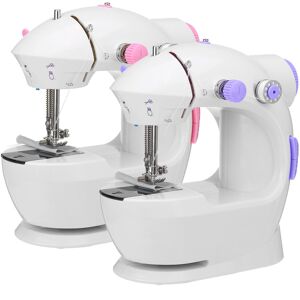 GreenZech (Purple, EU Plug) Household Electric Sewing Machine Mini Portable Speed Adjustab GreenZech (Purple, EU Plug) Household Electric Sewing Machine Mini Portable Speed Adjustab