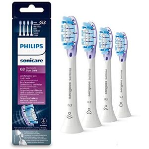 Philips Genuine Sonicare Premium Gum Care Replacement Brush Heads, 4 Pack, White