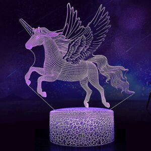 Unbranded Unicorn Night Light for Kids, 3D LED Bedside Lamp with Remote Control and Smart Unbranded Unicorn Night Light for Kids, 3D LED Bedside Lamp with Remote Control and Smart