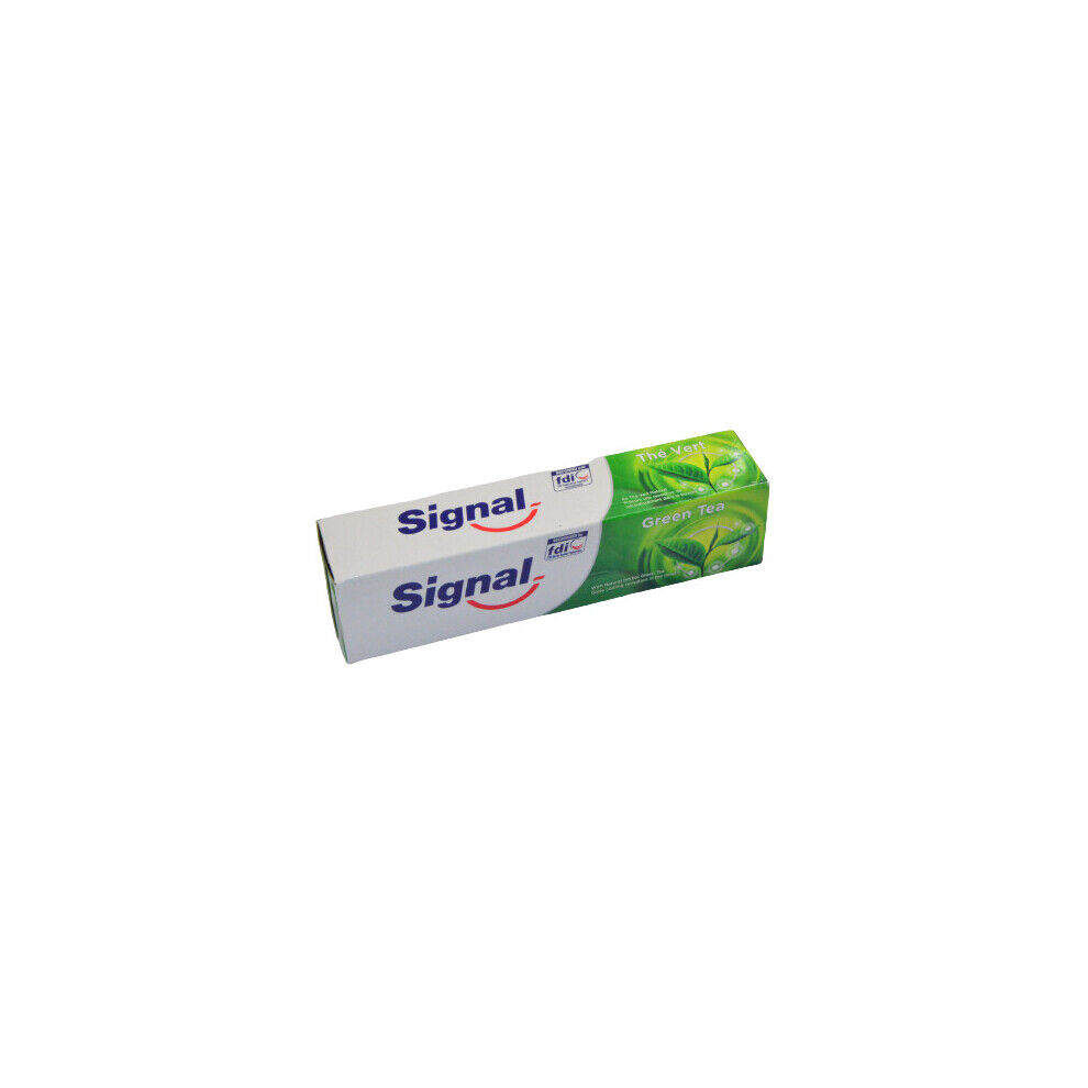 (6x Green Tea) Signal Toothpaste Green Tea Protection Active Micro Calcium