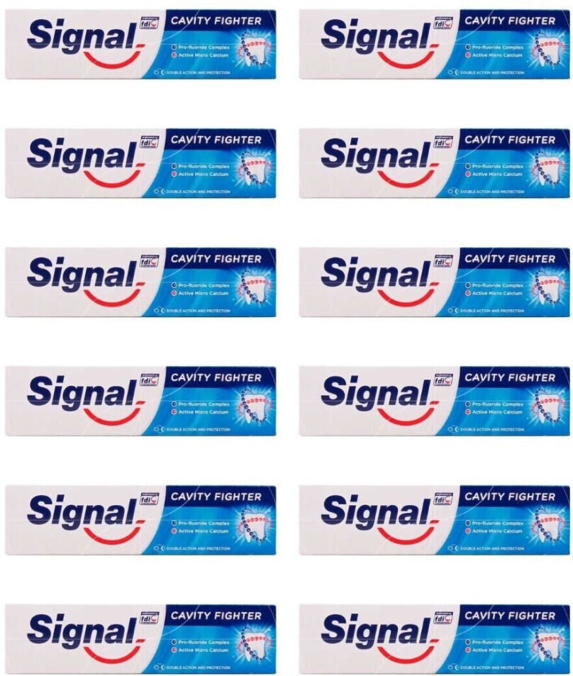 Signal Cavity Fighter Toothpaste  Double Action & Protection 100ML (Pack of 12)