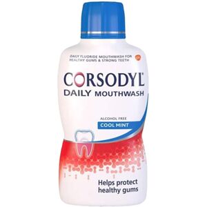 Corsodyl Daily Gum Care Mouthwash with Fluoride, 500 ml, Cool Mint Corsodyl Daily Gum Care Mouthwash with Fluoride, 500 ml, Cool Mint