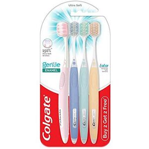 Colgate Gentle Enamel Ultra Soft Bristles Toothbrush, 4 Pcs (Buy2 Get 2), Soft B Colgate Gentle Enamel Ultra Soft Bristles Toothbrush, 4 Pcs (Buy2 Get 2), Soft B