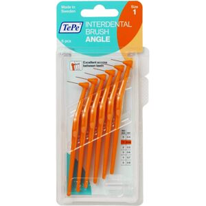 Tepe Angled 0.45mm Orange Interdental Brushes - Pack of 6 Tepe Angled 0.45mm Orange Interdental Brushes - Pack of 6