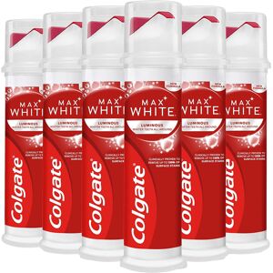 Colgate Max White Luminous Whitening Toothpaste Pump 6 x 100ml Pack - Mint Colgate Max White Luminous Whitening Toothpaste Pump 6 x 100ml Pack - Mint