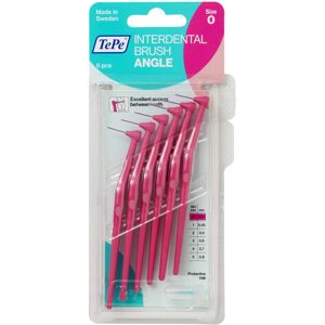 Tepe Angled 0.4mm Pink Interdental Brushes - Pack of 6 Tepe Angled 0.4mm Pink Interdental Brushes - Pack of 6