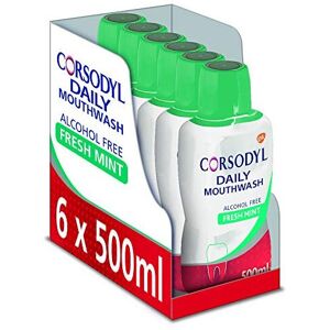 Corsodyl Mouthwash, Alcohol Free Daily Gum Care Mouthwash, Fresh Mint Flavour, 5 Corsodyl Mouthwash, Alcohol Free Daily Gum Care Mouthwash, Fresh Mint Flavour, 5