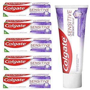 Colgate Sensitive Instant Relief Multi Protection Toothpaste 75 ml Pack of 5, Bl Colgate Sensitive Instant Relief Multi Protection Toothpaste 75 ml Pack of 5, Bl