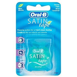 6 X Original New Oral-B 25m Satin Dental Tape - Mint Flavour 6 X Original New Oral-B 25m Satin Dental Tape - Mint Flavour
