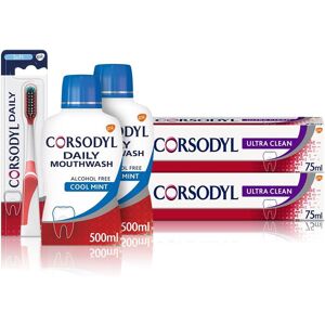 Corsodyl Gum Care Regime Kit for Gum Disease Treatment, 1 x Complete Protection Corsodyl Gum Care Regime Kit for Gum Disease Treatment, 1 x Complete Protection
