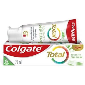 Colgate Total Advanced Deep Clean Toothpaste 75ml cleans deep in hard to reach Colgate Total Advanced Deep Clean Toothpaste 75ml cleans deep in hard to reach