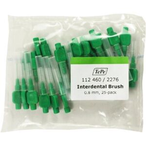 TePe Original Interdental Brush 0.8 mm Green, 25-Pack - Plastic-Coated Wire, Erg TePe Original Interdental Brush 0.8 mm Green, 25-Pack - Plastic-Coated Wire, Erg